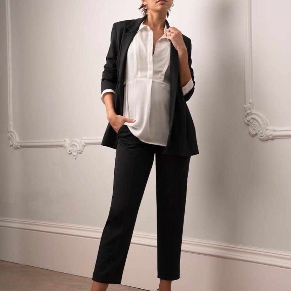 Seraphine | Maternity Black Blazer & Pant Suit | NWT | US10